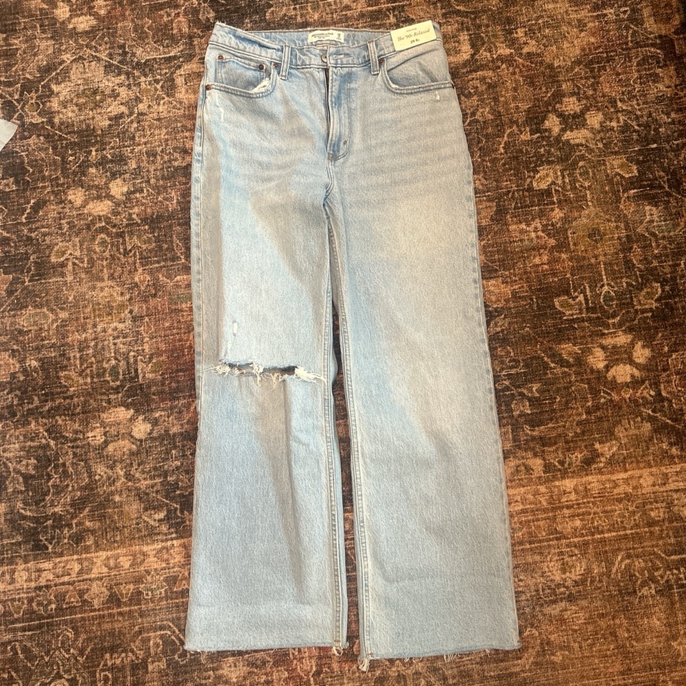 Abercrombie & Fitch Light Blue Straight Leg Jeans